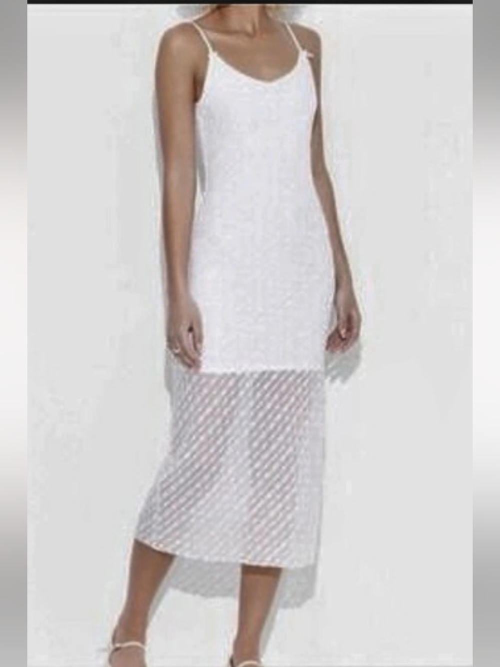 Wild Fable White Floral Midi Dress